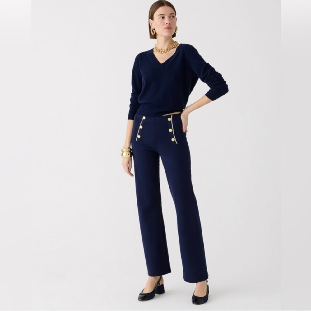 J.Crew Delaney full-length sailor sweater-pant